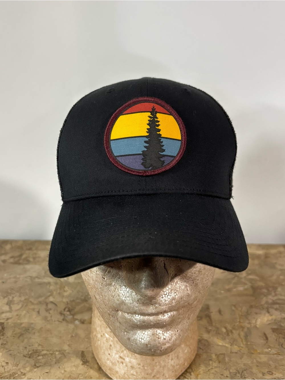 Columbia Spring Grove Tree Snapback Mesh Trucker Hat OSFM Black